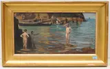 Capri, badende Knaben by Theophil Preiswerk, oil on canvas, sold Mar 2022