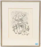 Regentag by Arnold Brügger, oil, offered Mar 2022