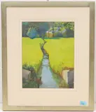 Bach by Fritz Brunnhofer, 1908, watercolor, sold Mar 2022