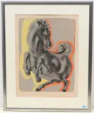 Pferd by Hans Erni, 1959, color lithograph, sold Mar 2022