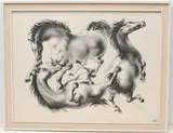 Drei Pferde by Hans Erni, lithograph, sold Mar 2022