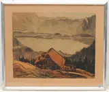 Blick von der Haltenegg by Walter Krebs, 1935, watercolor, sold Mar 2022