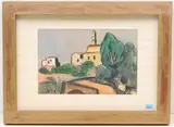 Kirche auf Korsika by Carl junior Liner, 1954, gouache, sold Mar 2022