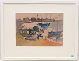 Bucht by Carl junior Liner, 1948, watercolor, sold Mar 2022