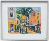 Südliche Stadtszene by Carl junior Liner, watercolor, sold Mar 2022