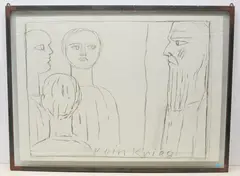 Kein Krieg by Otto Müller, 1981, pencil, sold Mar 2022