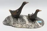 Zwei Gänse by Charles Reussner, bronze, sold Mar 2022