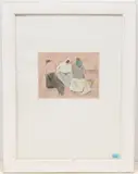 Drei sitzende Frauen by Carl Roesch, watercolor, sold Mar 2022