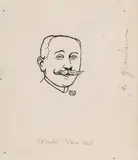 Comte Vandal by Félix Vallotton, ink, sold Mar 2022