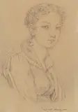 Portrait einer jungen Frau by Johann Jakob Lips, pencil, sold Dec 2021