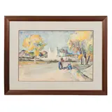 Untitled by Charles Golden, watercolor on paper, sold Aug 2023