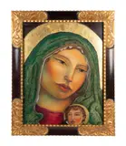 Young Mother & Child by Miguel Martinez, 2009, oil pastel on paper, sold Aug 2023