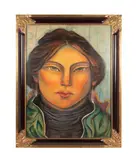 Woman From Florence by Miguel Martinez, 2004, pastel on paper, sold Aug 2023