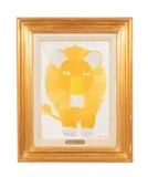 Lion by Henri Hecht Maik, oil on canvas, sold Aug 2023