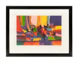 Les Navigateurs" circa by Marcel Mouly, lithograph on paper, sold Aug 2023