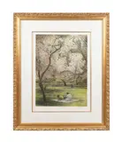 Conversation by Harold Altman, 1987, lithograph, sold Oct 2023