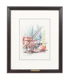 Untitled by John Haymson, watercolor and ink on paper, sold Oct 2023