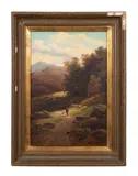 On the Hills by William Mellor, oil on canvas, sold Oct 2023