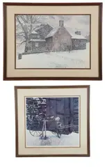 (2) Signed lithographs by Peter Sculthorpe, lithograph on paper, sold Feb 2026
