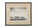 Untitled by Ivan Dmitri, Etching "Pack Horses", sold Feb 2026