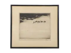 Untitled by Ivan Dmitri, Etching "The Mountain Ranger", sold Feb 2026