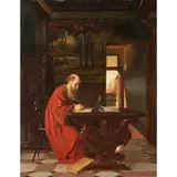 In His Study by Frans Moormans, 1864, oil on panel, sold Oct 2022