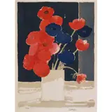Untitled (flowers) by Bernart Cathelin, lithograph in colors, sold Oct 2022