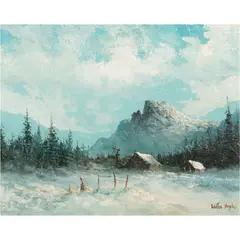 Untitled by Lester Hughes, 1982, oil on canvas, sold Oct 2022