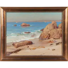 Coastal Landscape by Frank Harmon Myers, oil on board, sold Oct 2022