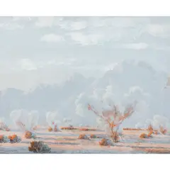 Untitled by John Hilton, oil on masonite, sold Oct 2022