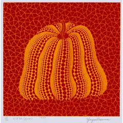 Pumpkin (RYSQ) by Yayoi Kusama, 1998, screenprint, sold Oct 2022