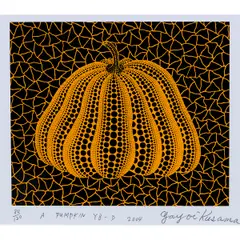 A Pumpkin YB-D by Yayoi Kusama, 2004, screenprint, sold Oct 2022