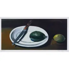 Avocado by Paul Wonner, 1992, lithograph in colors, sold Oct 2022