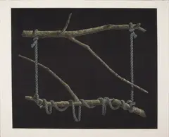 Situation - Work No. 17 by Katsunori Hamanishi, 1986, mezzotint in colors, sold Oct 2022