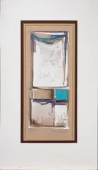 Tableau IV by Lewis C. Kesling, 1982, gouache on paper, sold Oct 2022