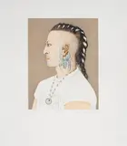 Steve by Beth Van Hoesen, 1990, etching in colors, sold Oct 2022