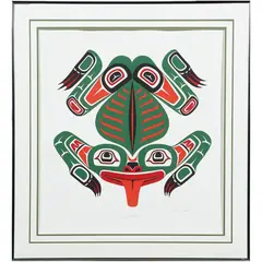 Frog Mosquito by Stan Hunt III, 1992, screenprint, sold Oct 2022