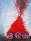Abstract Composition by Domenick Capobianco, Oil on canvas, sold Jul 2024