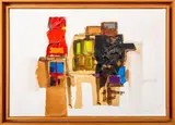 Untitled by Claude Bentley, 1975, Oil on Canvas with Collage Elements, sold Jul 2024