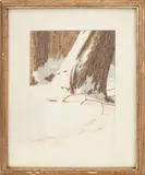 Winter Landscape by Joseph Reboli, Oil on Board, sold Jul 2024