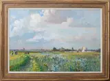 Pettingale's House on the River Waveney by Geoffrey Chatten, Oil on Board, sold Jul 2024