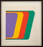 Kinetic Composition by Charles Hinman, circa 1970, Serigraph in Colors on Paper, sold Aug 2024