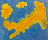 Abstract Map of Italy by Domenick Capobianco, Oil on Panel, sold Aug 2024