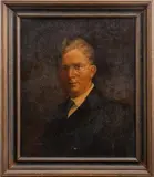 Portrait of a Man by Adah Mendenhall Awtrey, Oil on Canvas, sold Aug 2024