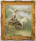 Tranquility by R. Vinton, Oil on Canvas, sold Aug 2024