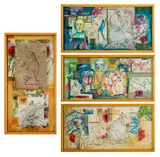 The Relationship Between Loneliness and Freedom by Eva Bouzard-Hui, Mixed Media Collages, sold Aug 2024