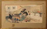 Sino-Japanese War; Japanese Forces at the Victorious Capture of Pyongyang by Ogata Gekkō, circa 1895, Woodblock in Three Sheets, sold Aug 2024