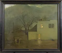 Untitled by Lorentz Kleiser, oil on wood board, sold Oct 2024