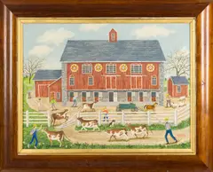 Untitled by An Albert W. Davis, oil on board, sold Oct 2024