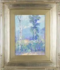Untitled by Henry R. MacGinnis, oil on board, sold Nov 2024